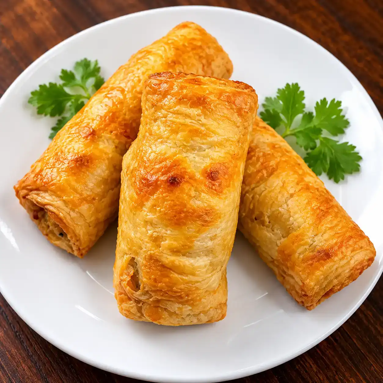 Chicken Puff — Golden, buttery puff pastry encases a succulent filling of seasoned at Apna Bazar - Eatery